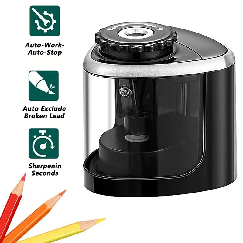 Electric Pencil Sharpener Usb - Automatischer Bleistiftspitzer, elektrischer Tischspitzer 6mm-8mm, tragbarer