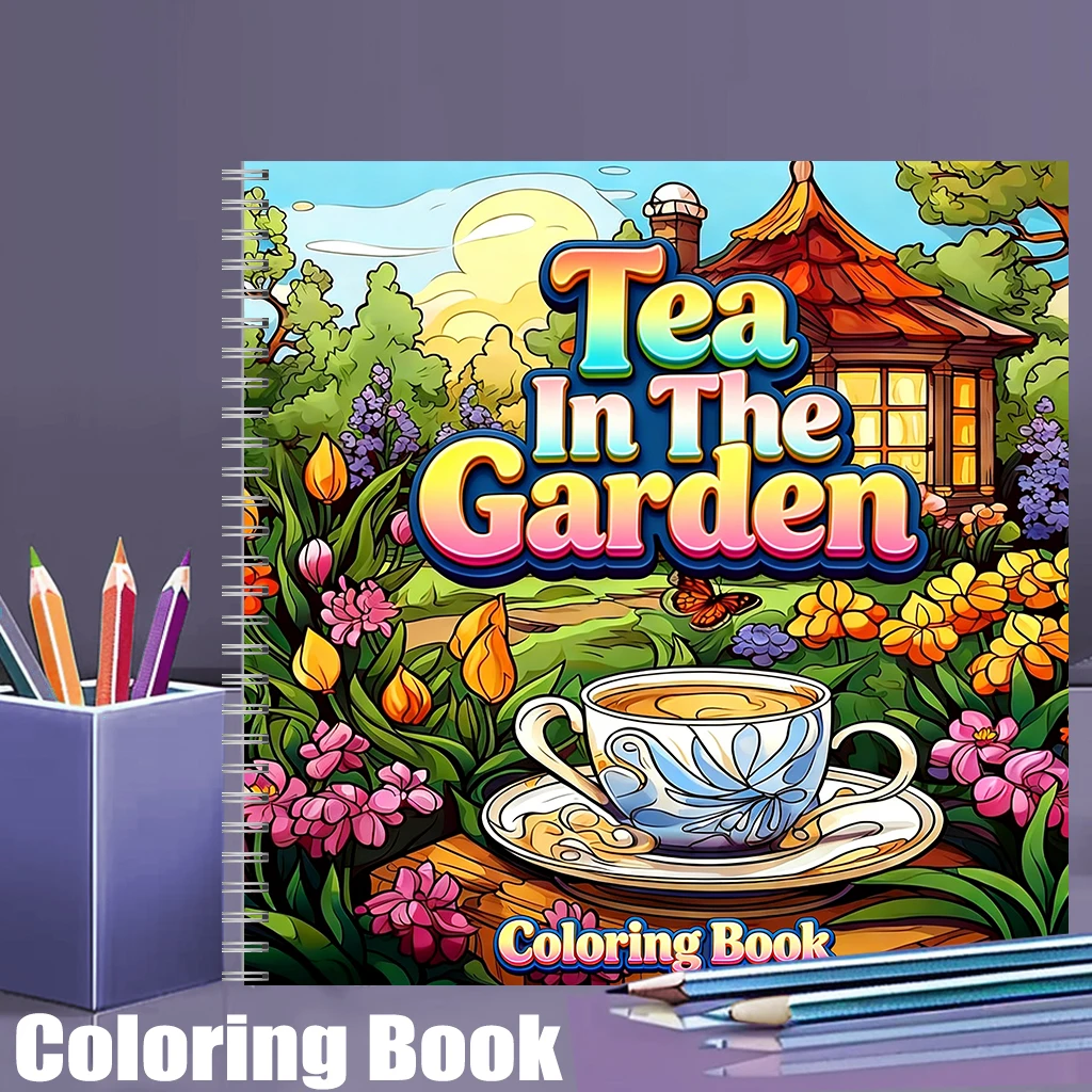 School Supplies - Malbuch „Tea In The Gardens“ für