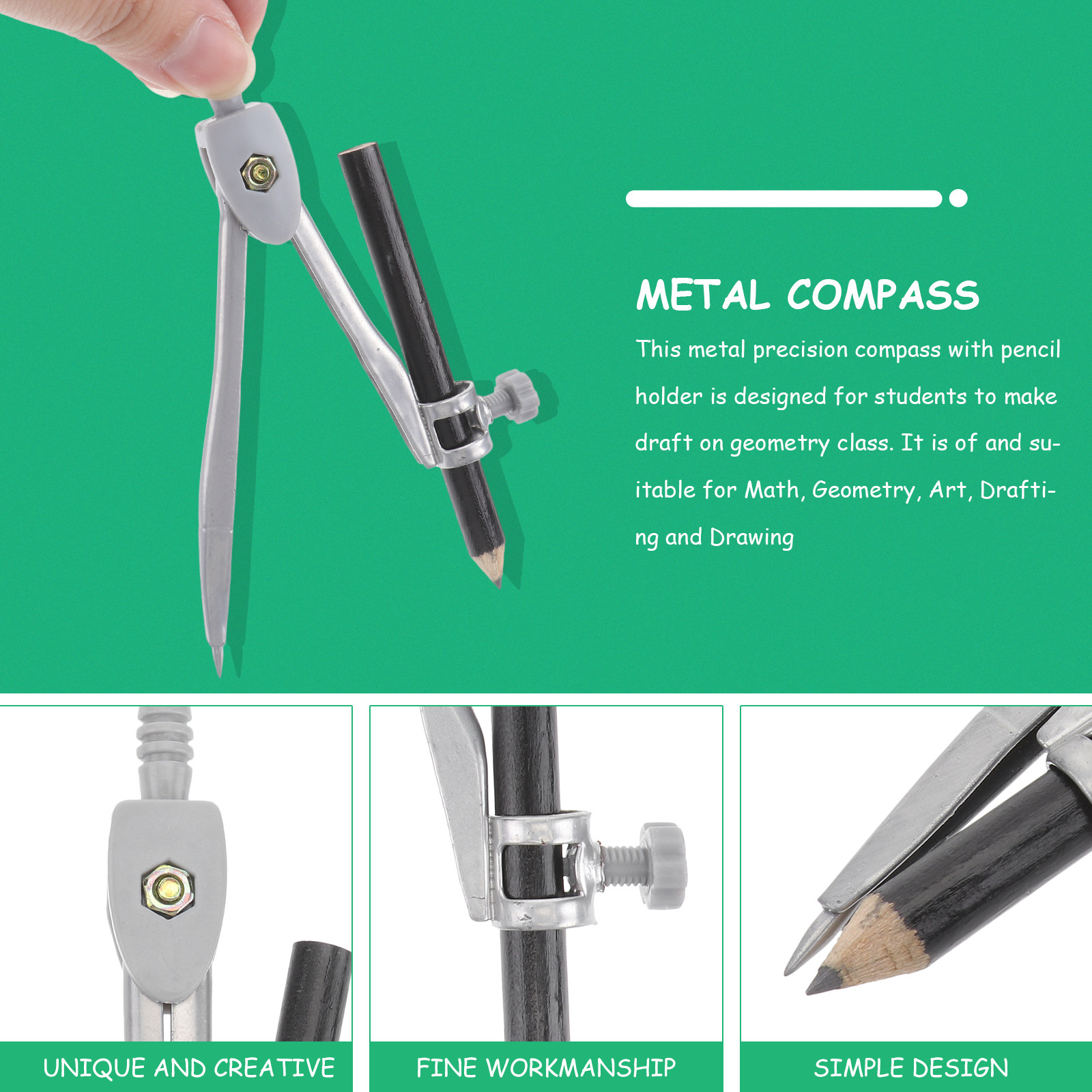 Professioneller Kompass, Metal – Math Geometry Set With Compass Bewertung und Preis