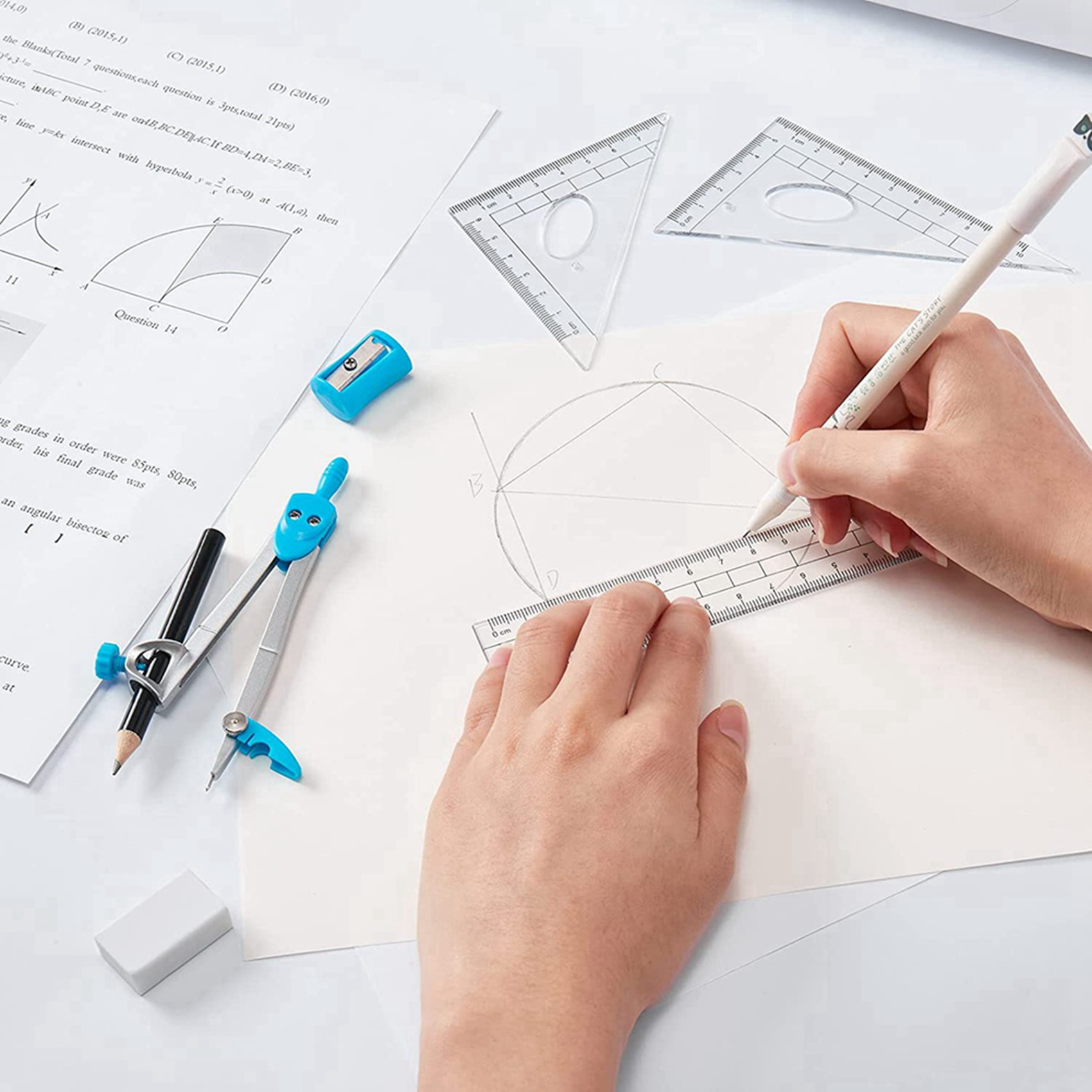 Hochwertiges Geometrie-Set mit – Math Geometry Set With Compass Bewertung und Preis
